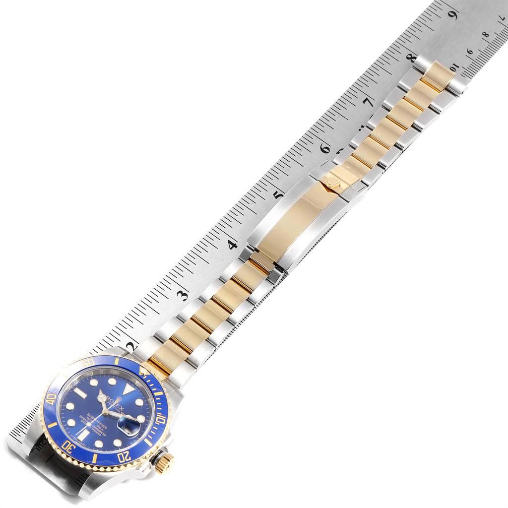 Rolex Submariner Blue Dial Steel Yellow Gold Men’s Watch 116613 Box Card 6