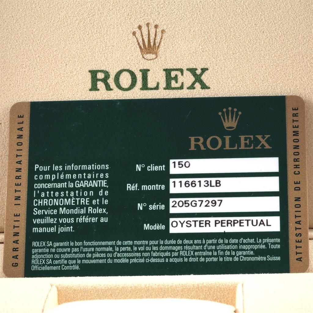 Rolex Submariner Blue Dial Steel Yellow Gold Men’s Watch 116613 Box Card 8