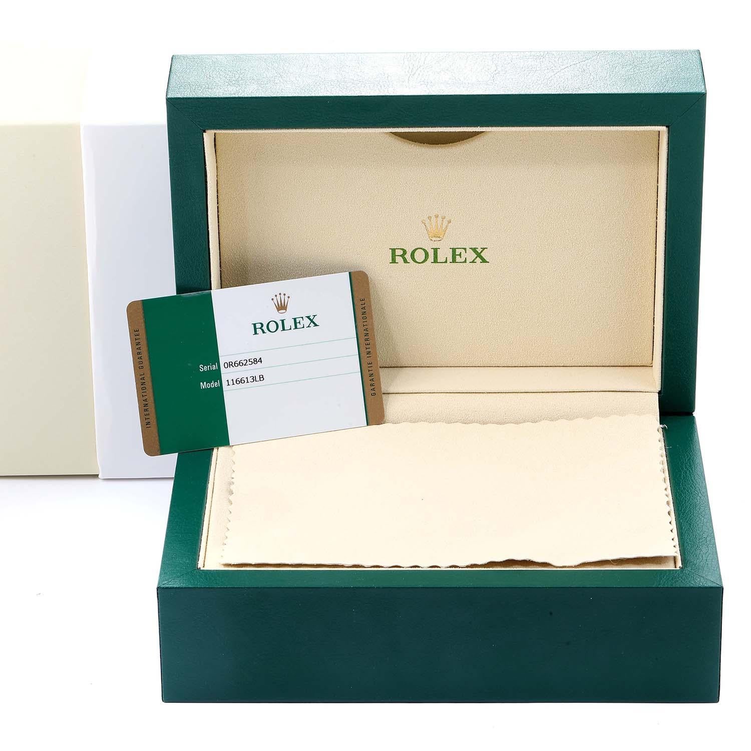 Rolex Submariner Blue Dial Steel Yellow Gold Men's Watch 116613 Box Card For Sale 9