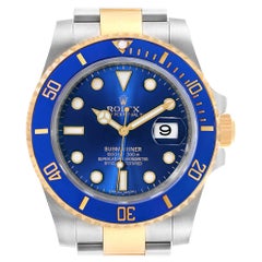 Rolex Submariner Blue Dial Steel Yellow Gold Men's Watch 116613 Unworn