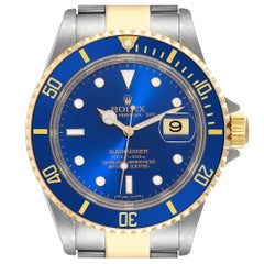 Rolex Submariner Blue Dial Steel Yellow Gold Mens Watch 16613 Box Card Rolex Submariner Blue Dial Steel Yellow Gold Mens Watch 16613 Box Card