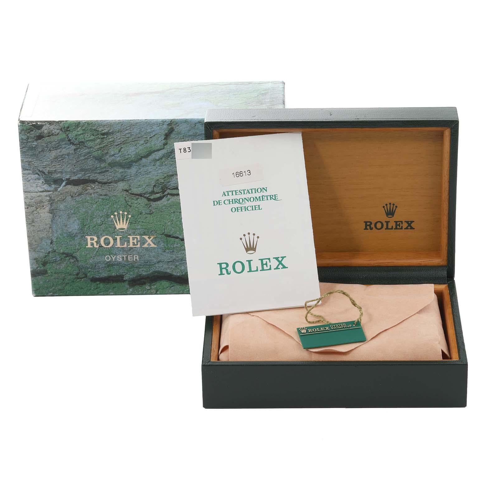 Rolex Submariner Blue Dial Steel Yellow Gold Mens Watch 16613 Box Papers For Sale 6