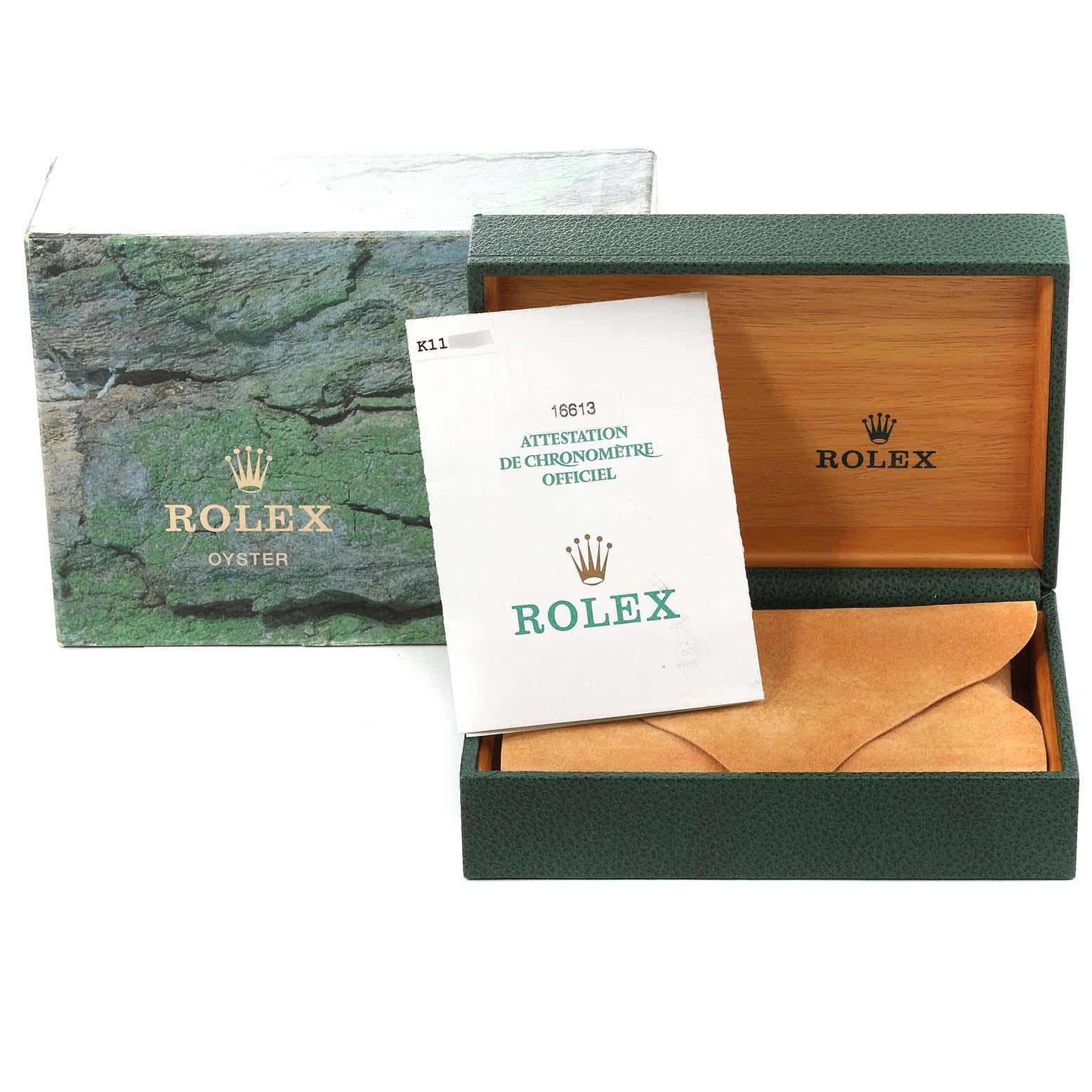Rolex Submariner Blue Dial Steel Yellow Gold Mens Watch 16613 Box Papers 7
