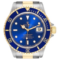Rolex Submariner Esfera Azul Acero Oro Amarillo Reloj Caballero 16613 Caja Papeles