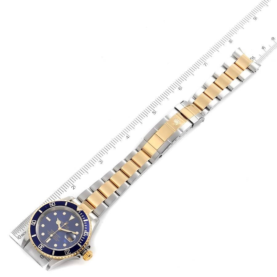 Rolex Submariner Blue Dial Steel Yellow Gold Mens Watch 16613 3
