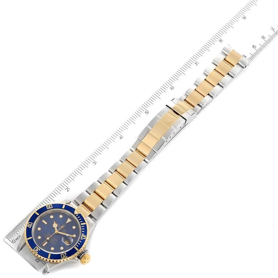 Rolex Submariner Blue Dial Steel Yellow Gold Mens Watch 16613 For Sale 5