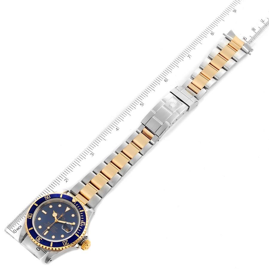 Rolex Submariner Blue Dial Steel Yellow Gold Mens Watch 16613 6