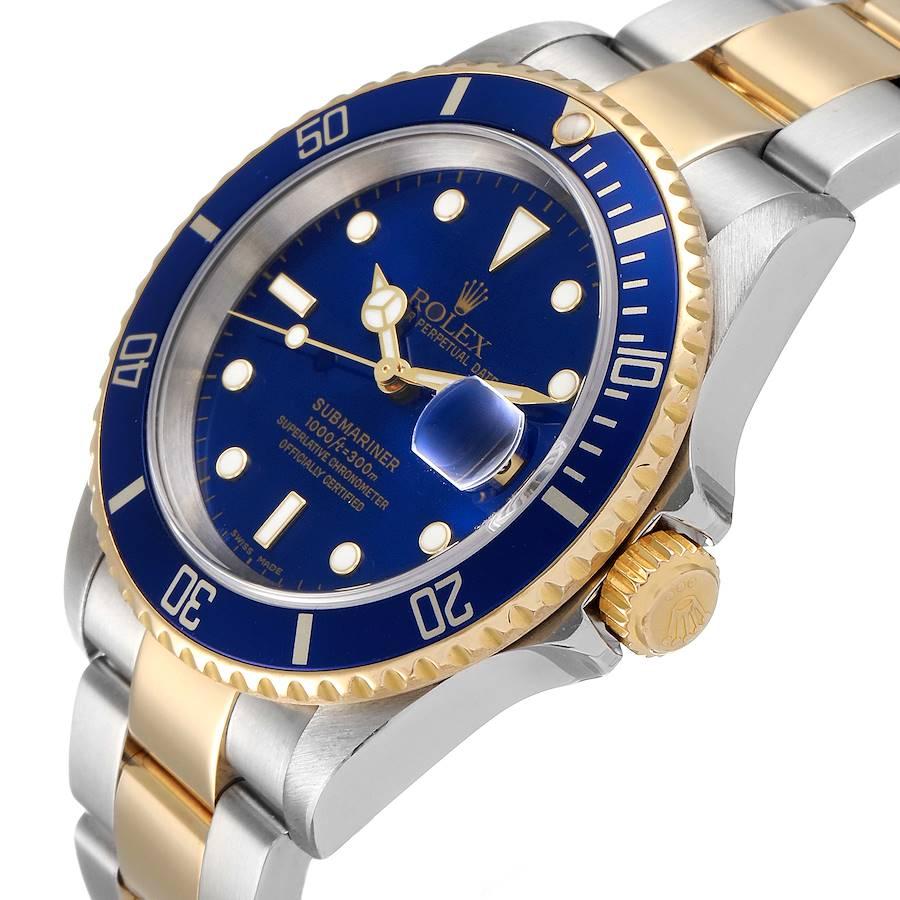 yellow gold submariner blue dial