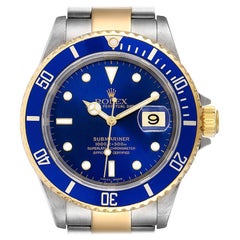 Rolex Submariner Blue Dial Steel Yellow Gold Men's Watch 16613