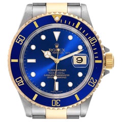 Rolex Submariner Blue Dial Steel Yellow Gold Mens Watch 16613 Rolex Submariner Blue Dial Steel Yellow Gold Mens Watch 16613