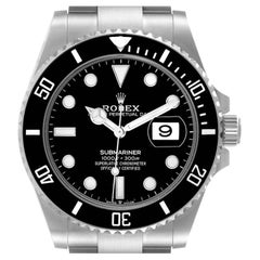 Rolex Montre Submariner en acier inoxydable avec lunette céramique, pour hommes 126610, non portée