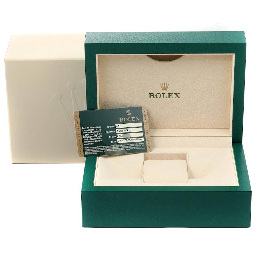 Rolex Submariner Ceramic Bezel Steel Men's Watch 116610 Box Card For Sale 9