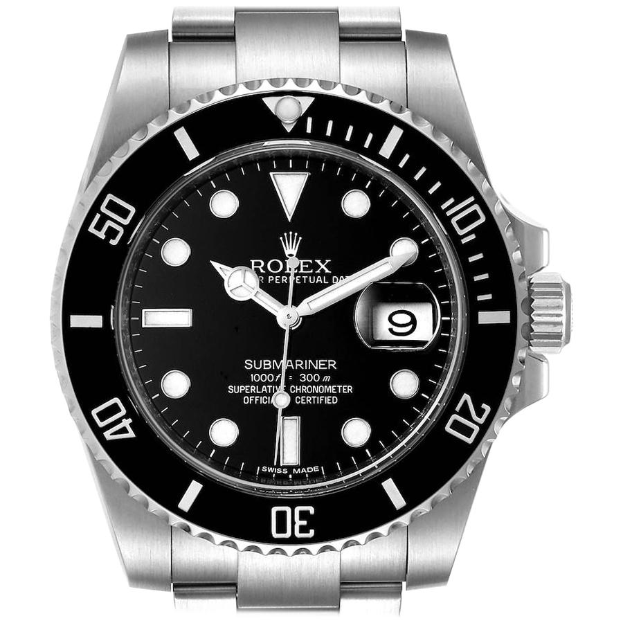 Rolex Submariner Ceramic Bezel Steel Men
s Watch 116610 Box Card For Sale