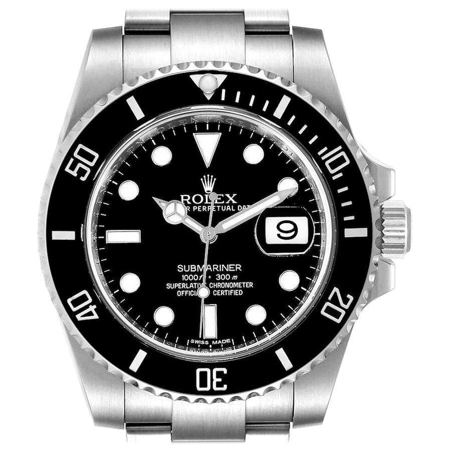 Rolex Submariner Ceramic Bezel Steel Men's Watch 116610 Box Card For Sale