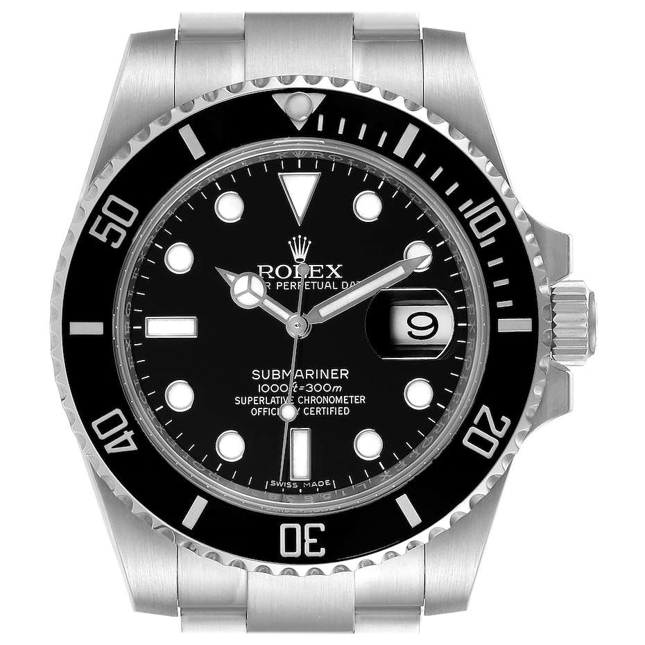 Rolex Submariner Ceramic Bezel Steel Men's Watch 116610 Box Card For Sale