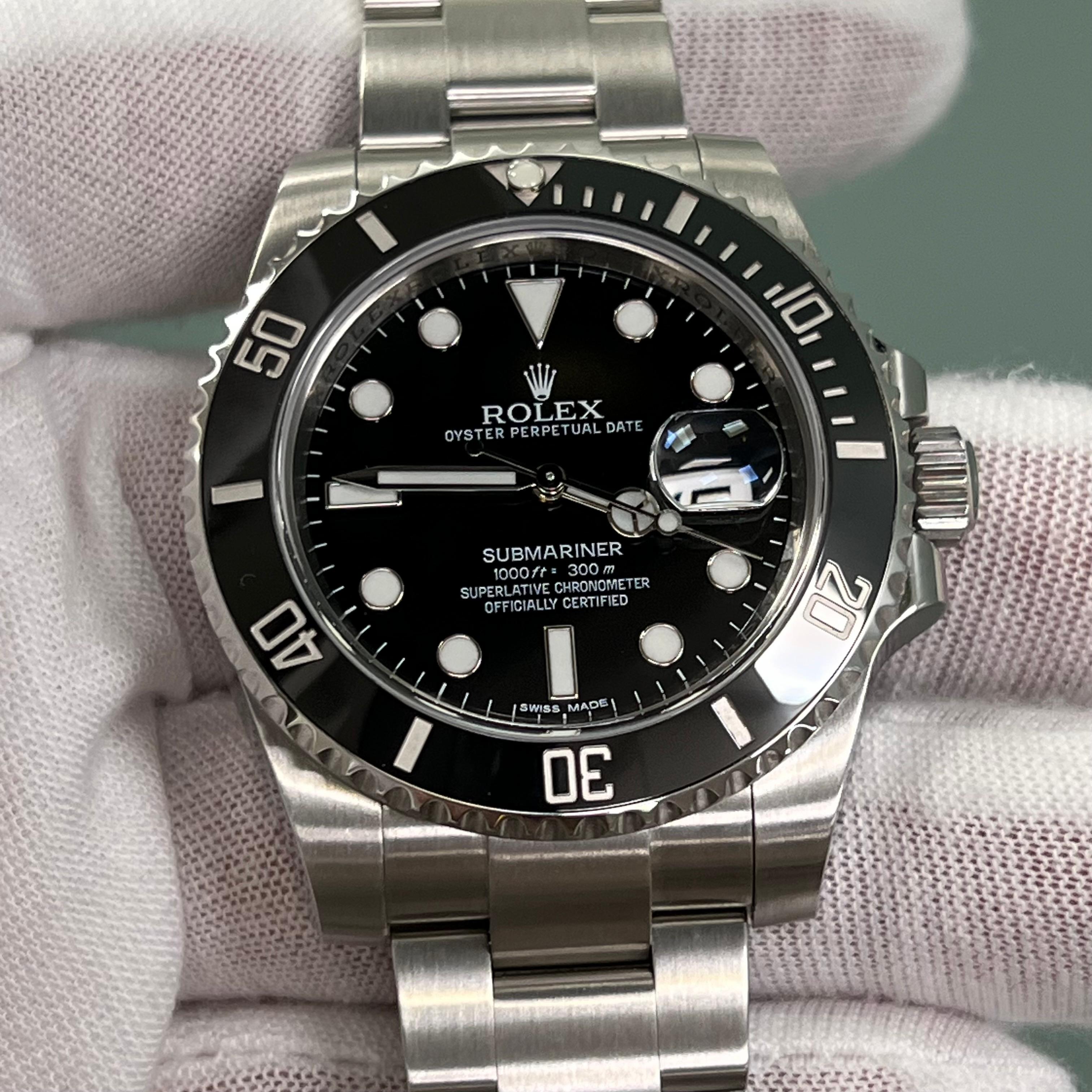 Rolex Submariner Date 116610 40mm Black Ceramic Stainless Steel Box Paper 8