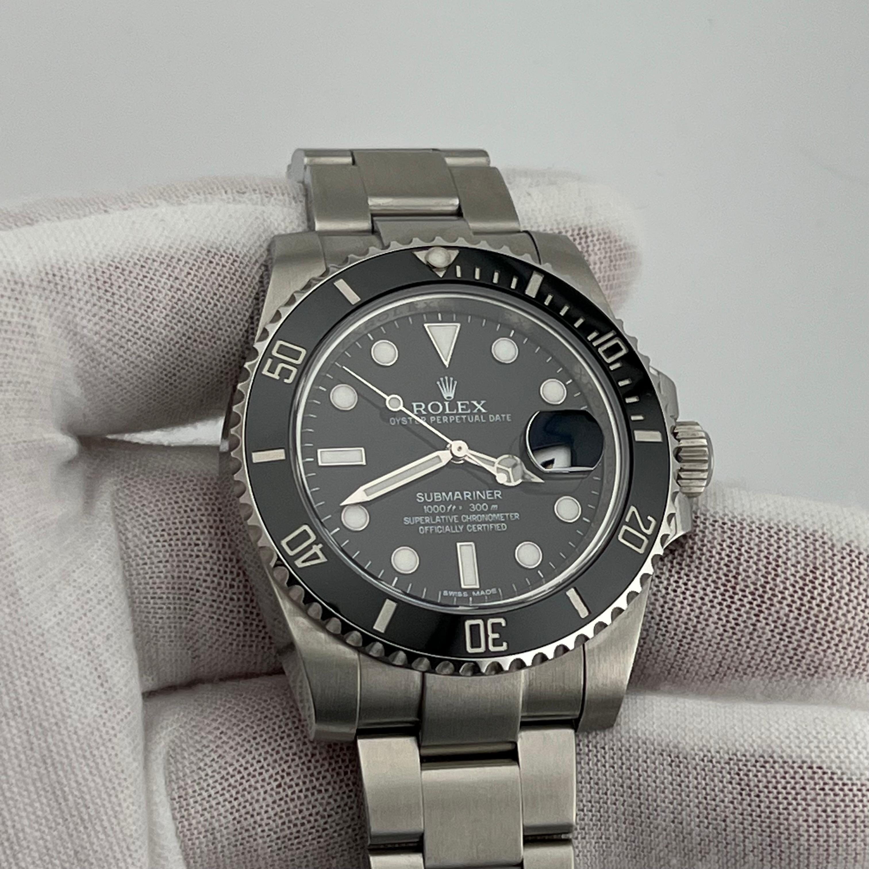 Rolex Submariner Date 116610 40mm Black Ceramic Stainless Steel Box Paper 1