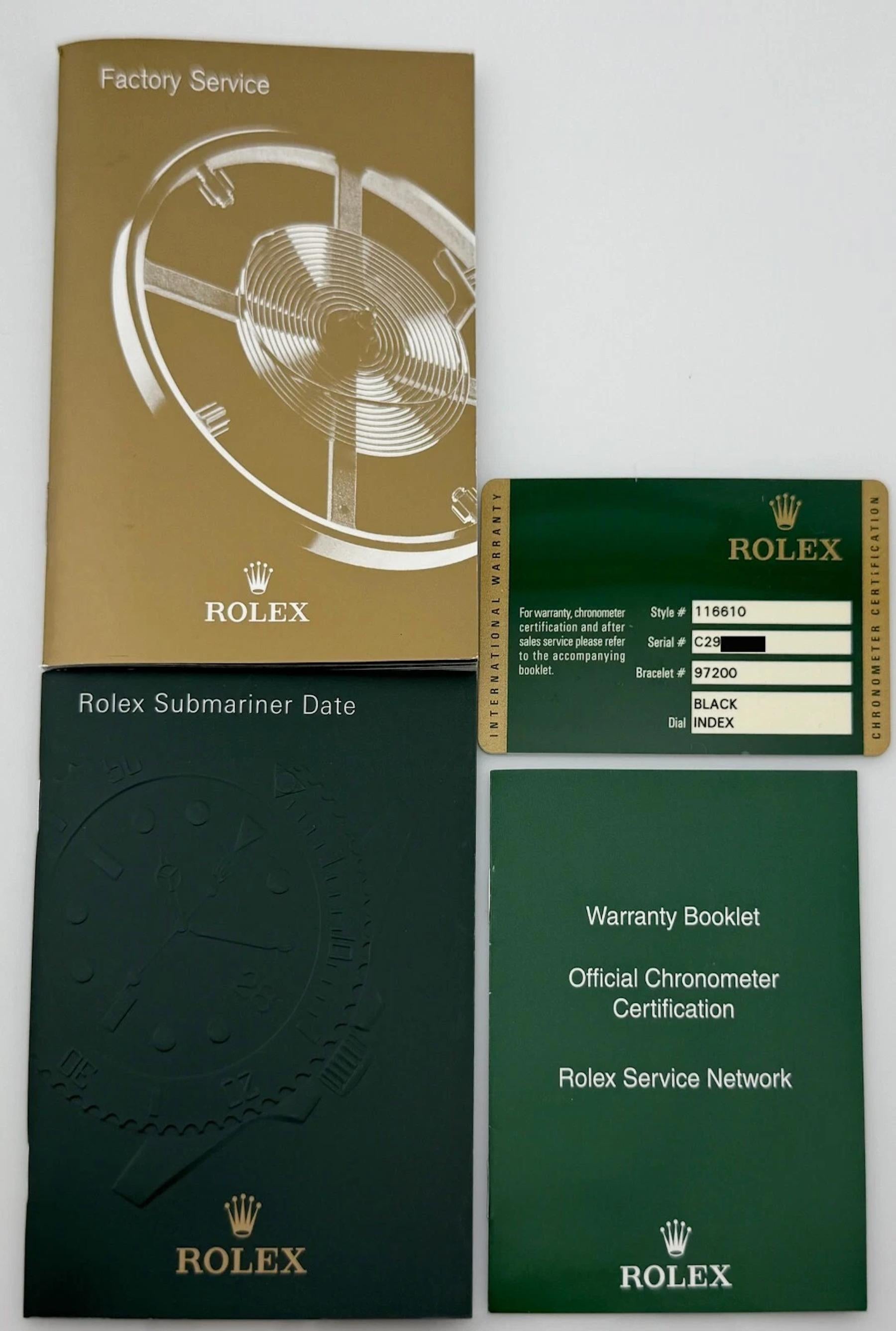 Rolex Submariner Date 116610 Stainless Steel Box Paper 40mm For Sale 6