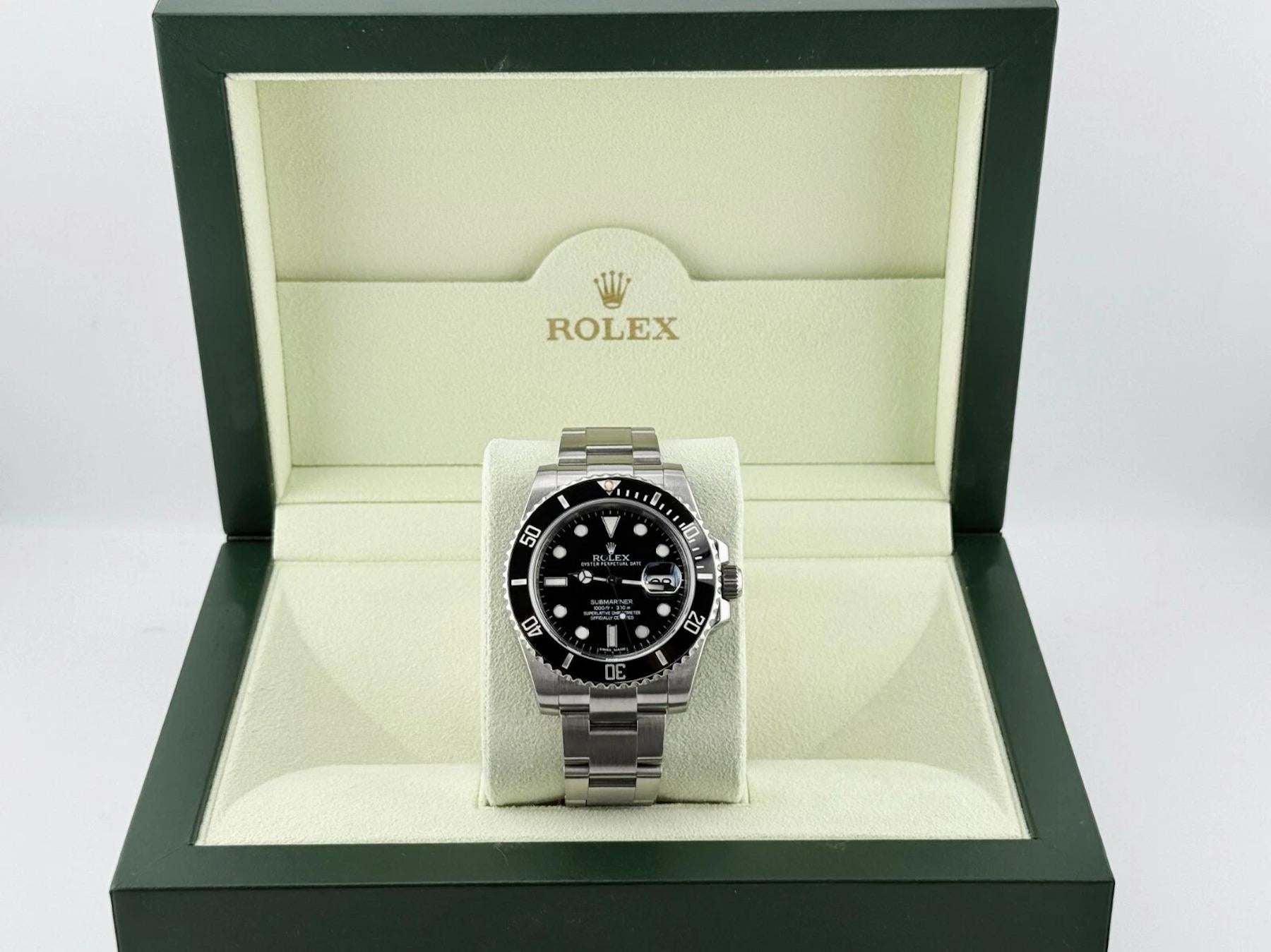 Rolex Submariner Date 116610 Stainless Steel Box Paper 40mm In Excellent Condition For Sale In San Diego, CA