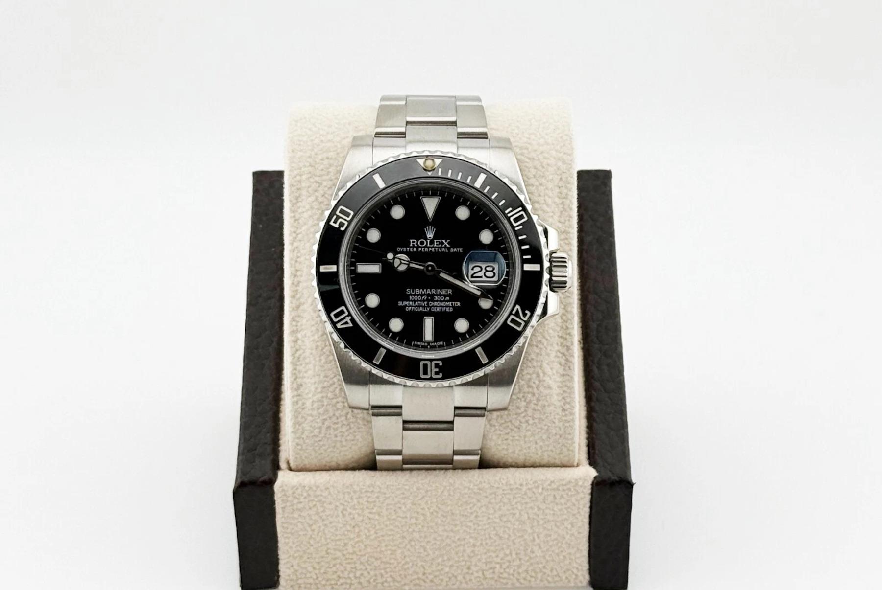 Men's Rolex Submariner Date 116610 Stainless Steel Box Paper 40mm For Sale