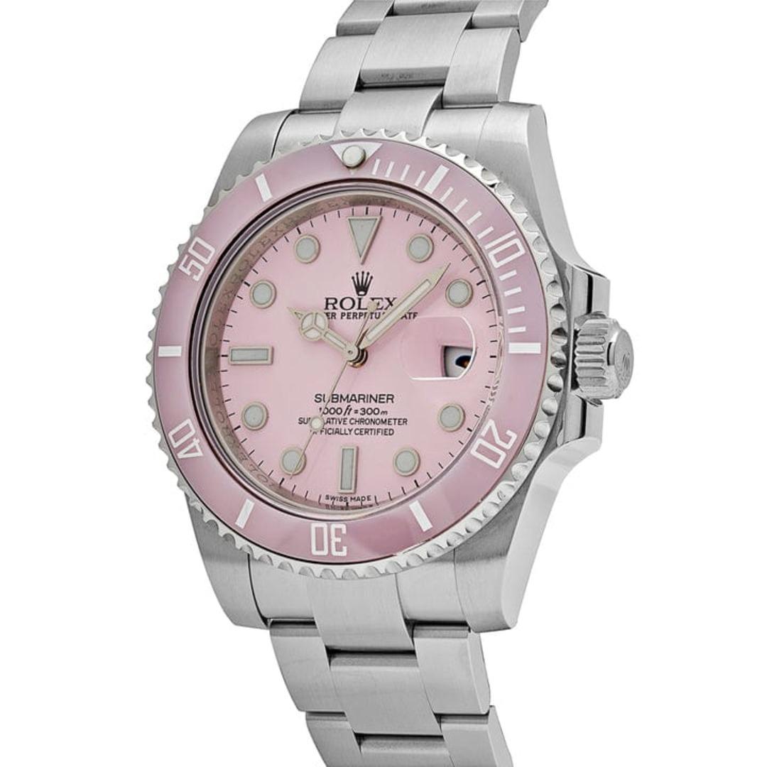 Rolex Submariner Date 116610LN Acier inoxydable Aftermarket Montre rose faite sur mesure Unisexe en vente