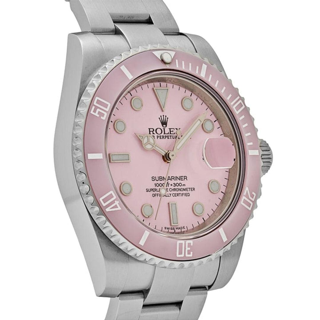 Rolex Submariner Date 116610LN Acier inoxydable Aftermarket Montre rose faite sur mesure en vente 1