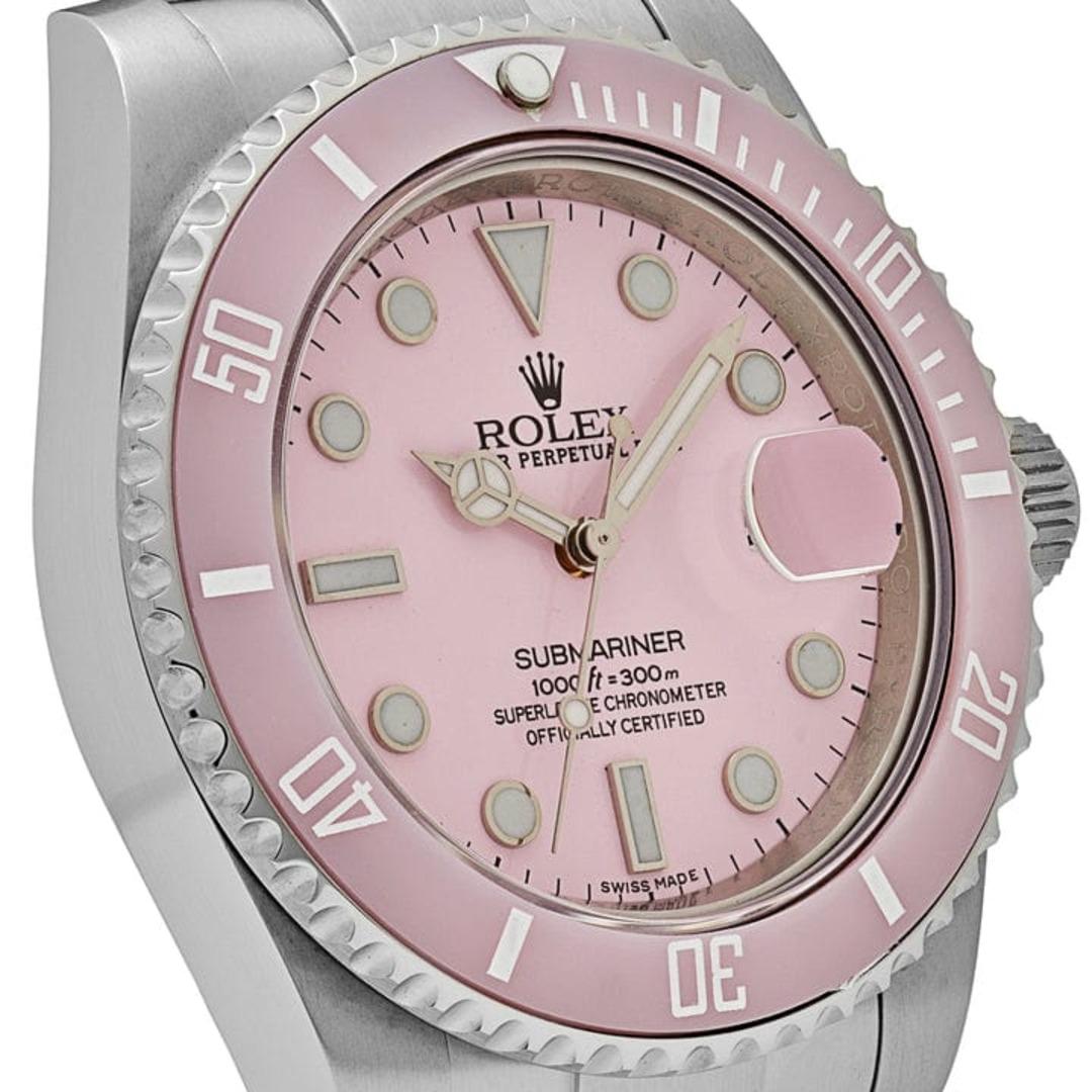 Rolex Submariner Date 116610LN Acier inoxydable Aftermarket Montre rose faite sur mesure en vente 2