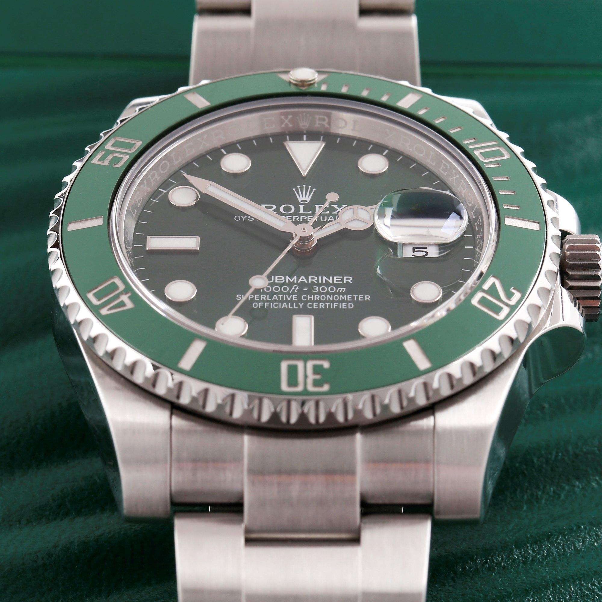 Rolex Submariner Date 116610LV Men's Stainless Steel 'Hulk' Watch at ...