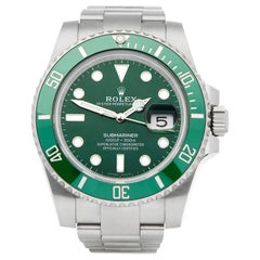 Used Rolex Submariner Date 116610LV Men's Stainless Steel Hulk Watch