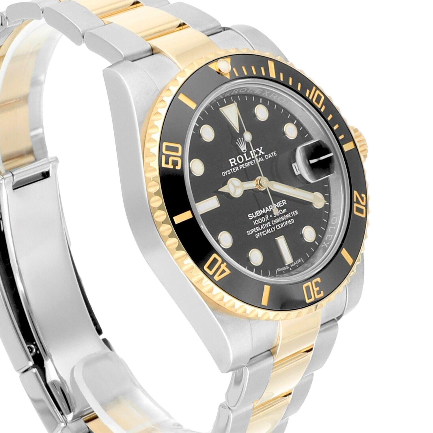 Rolex Submariner Date 116613LN Black Dial 18k Gold/Steel Ceramic Complete Watch For Sale 1