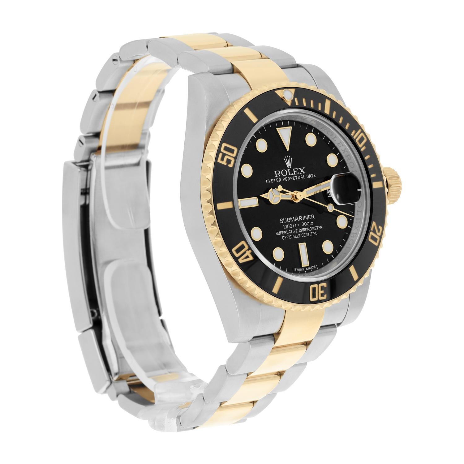 Rolex Submariner Date 116613LN 18k Gold/Steel Keramikuhr komplett für Damen oder Herren