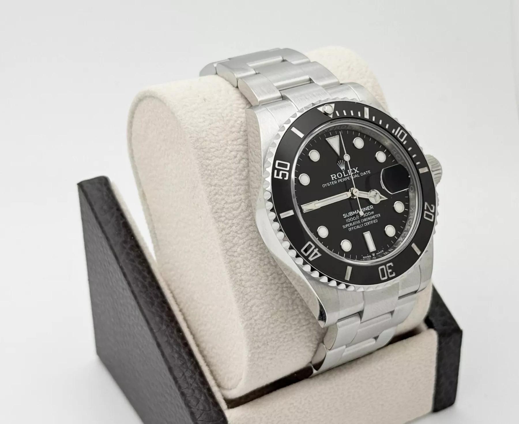 Men's Rolex Submariner Date 126610LN 41mm Black Ceramic Stainless Steel Box Paper 2023