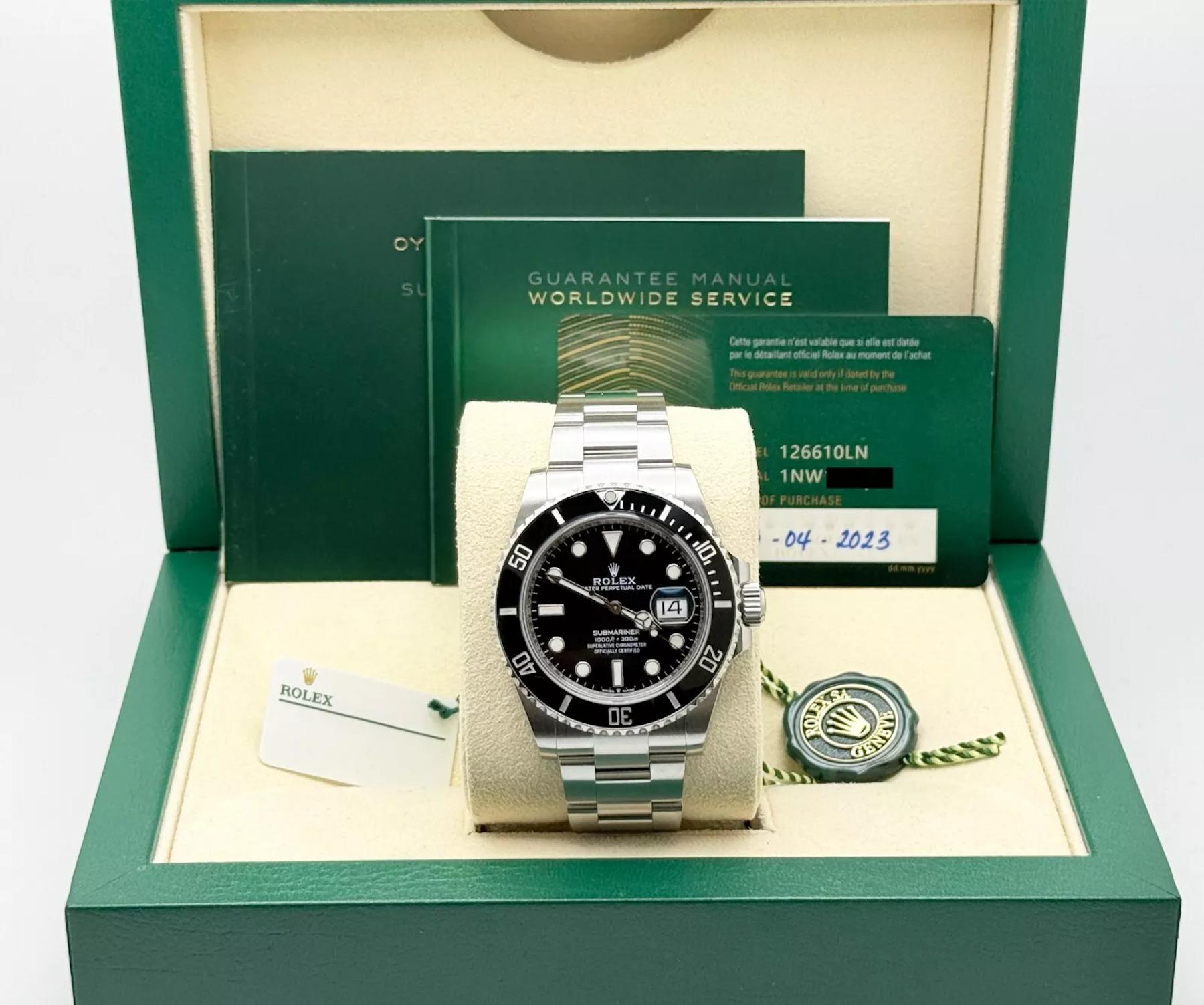 Rolex Submariner Date 126610LN 41mm Black Ceramic Stainless Steel Box Paper 2023 5