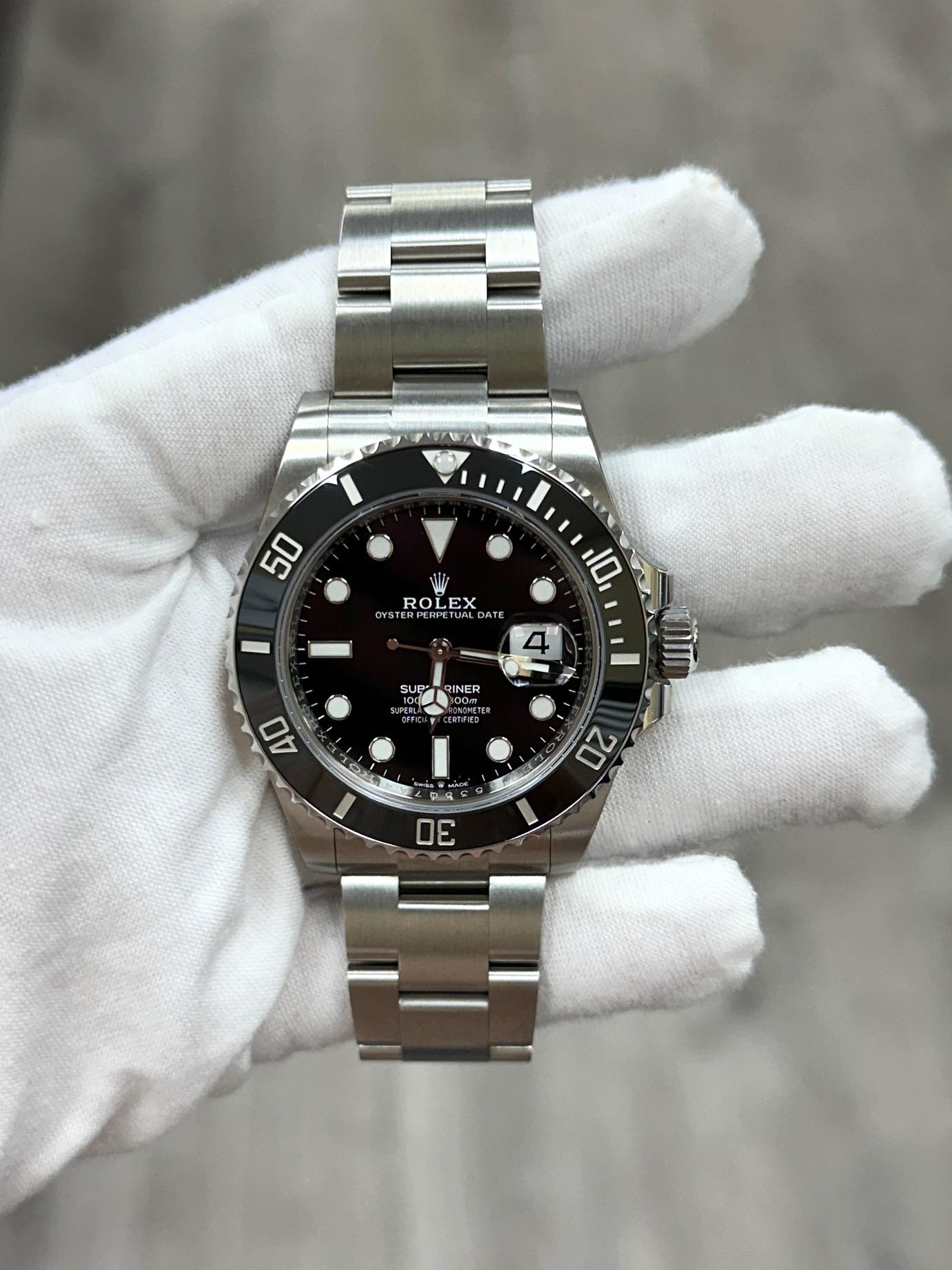 Rolex Submariner Date 126610LN 41mm Acero Cerámico Negro Caja Papel 2022 Pegatinas en venta 2