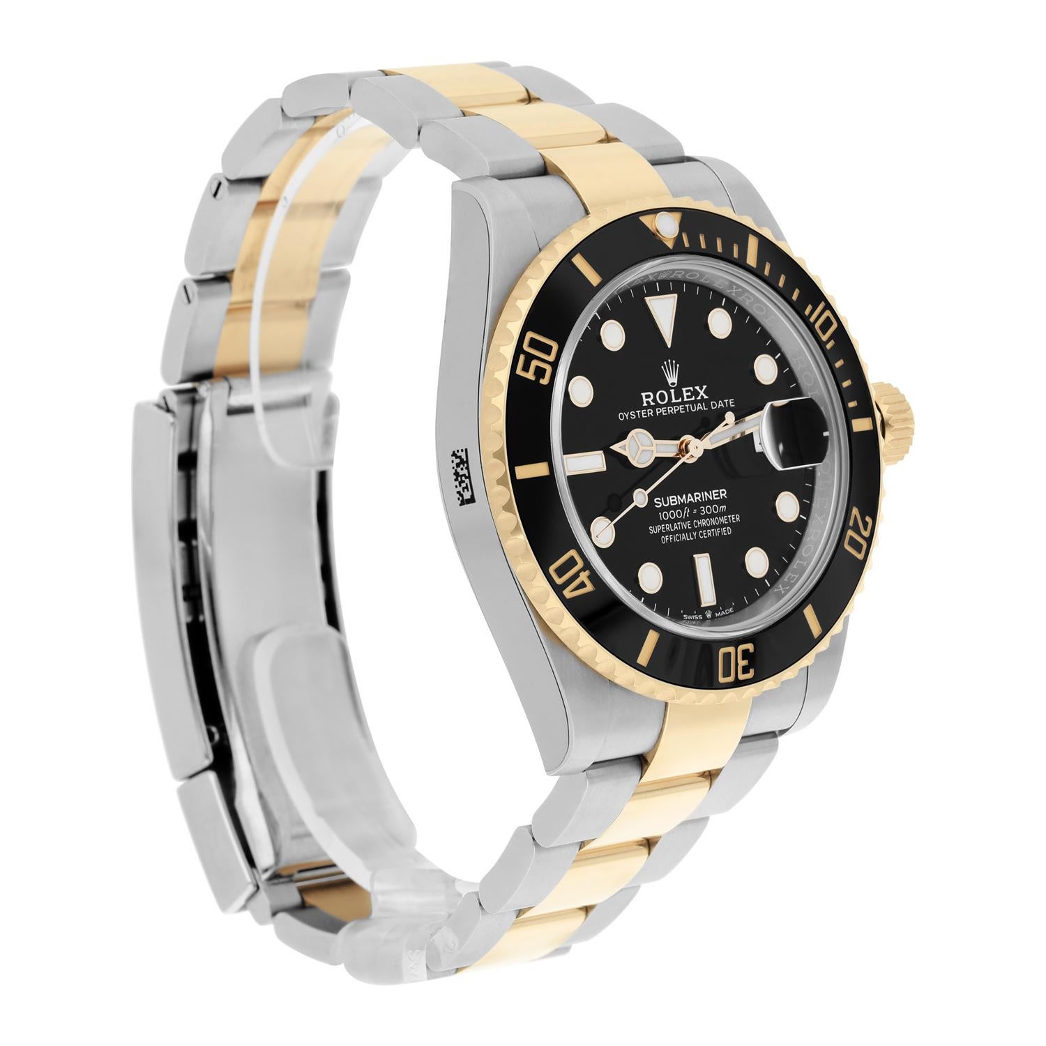 Rolex Submariner Date 126613LN Black Dial 18k Gold/Steel, Ceramic Complete Watch In New Condition In New York, NY