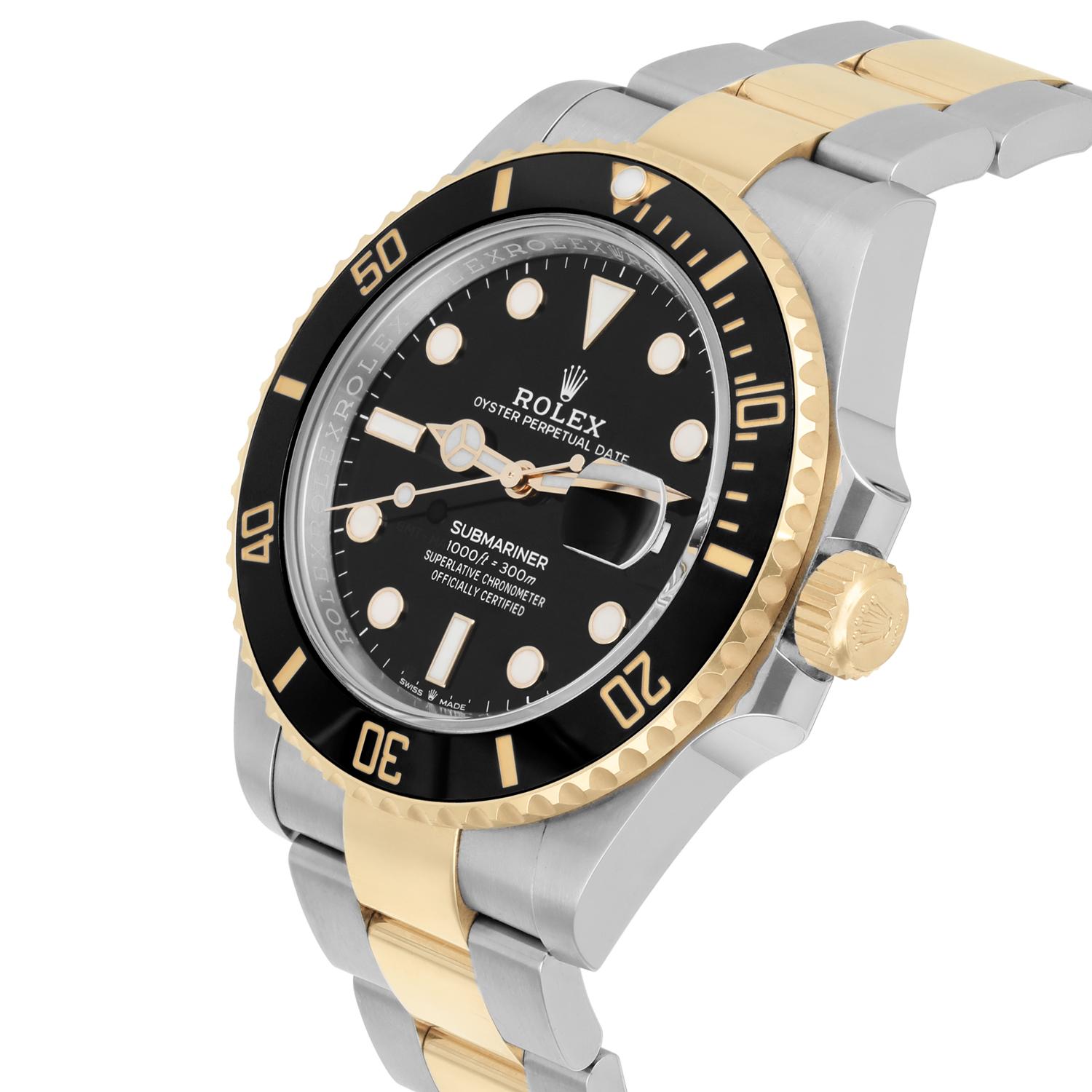 Women's or Men's Rolex Submariner Date 126613LN Black Dial 18k Gold/Steel, Ceramic Complete Watch