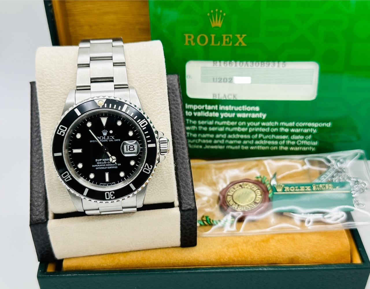 Rolex Submariner Date 16610 40mm Nero Acciaio Inox Scatola Documenti in vendita 4