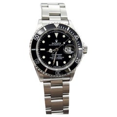 Rolex Submariner Date 16610 40mm Schwarze Box-Service-Karte aus Edelstahl