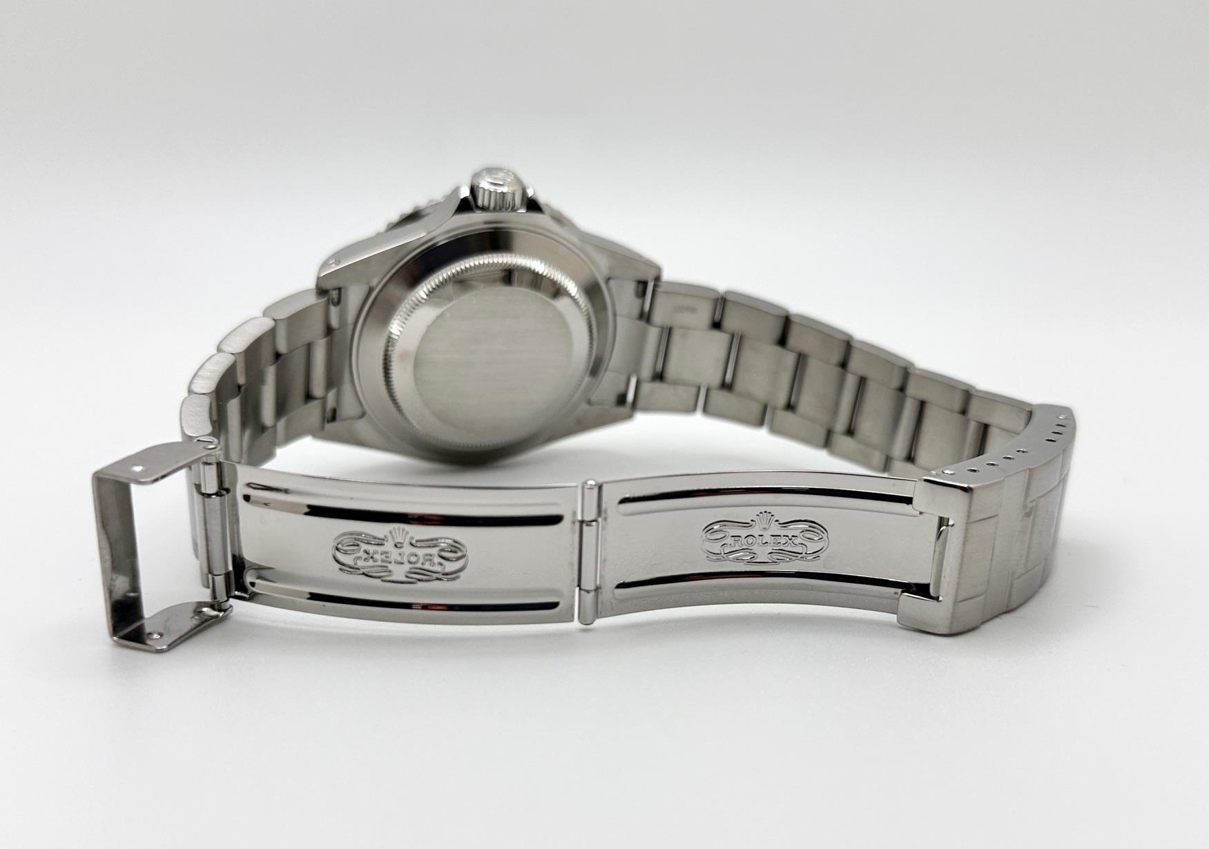 Men's Rolex Submariner Date 16610 40mm Black Stainless Steel For Sale
