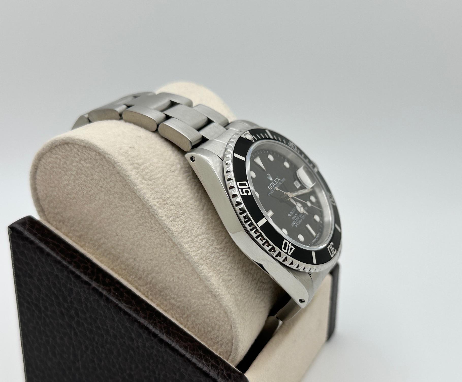 Rolex Submariner Date 16610 40mm Schwarz Edelstahl Herren im Angebot