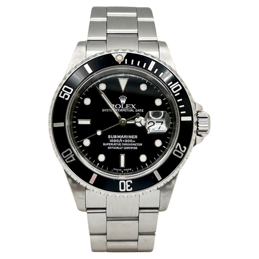 Rolex Submariner Date 16610 40mm Black Stainless Steel