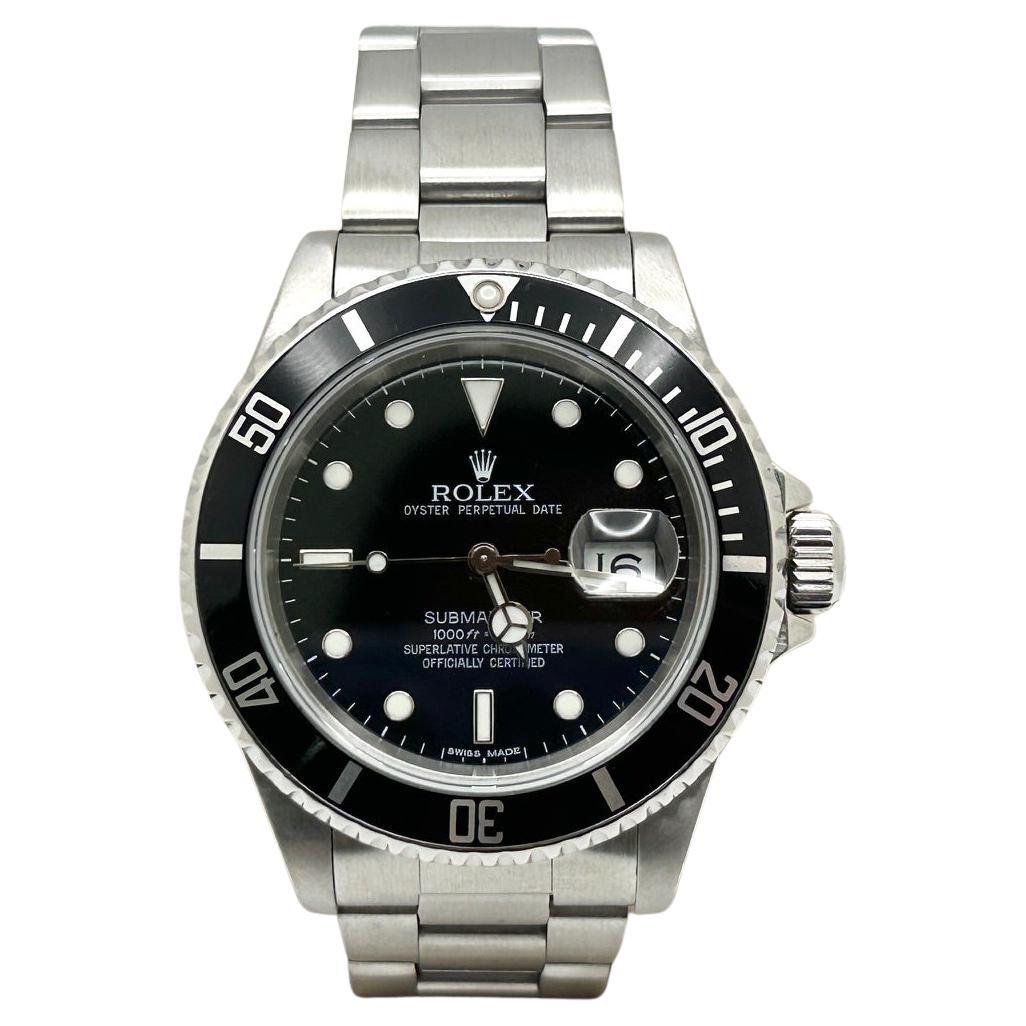 Rolex Submariner Date 16610 40mm Schwarz Edelstahl