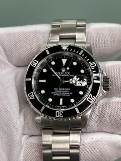 Rolex Submariner Date 16610 Quadrante Nero Acciaio Inox 40mm Scatola Carta 2003