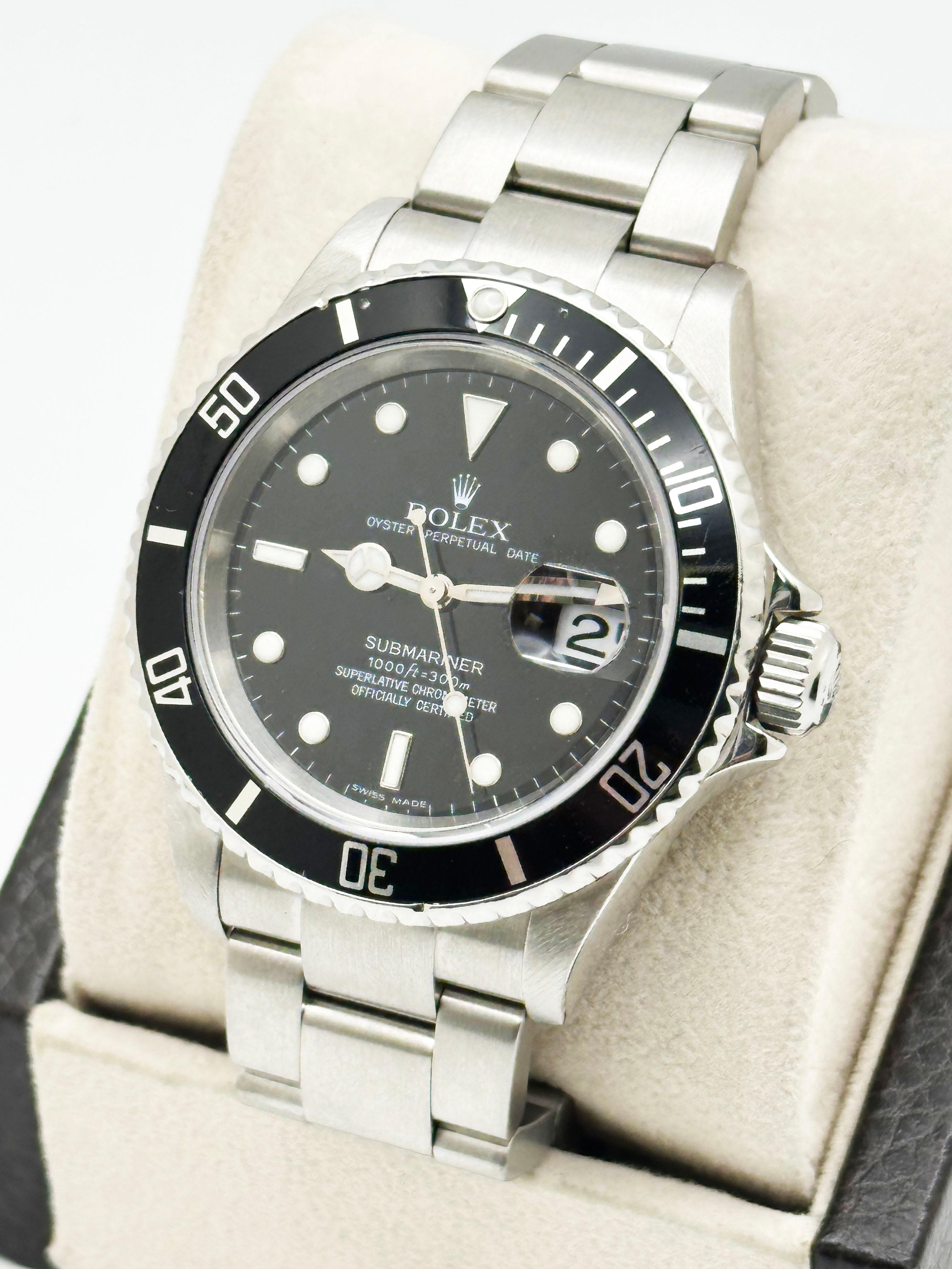 Rolex Submariner Date 16610 Black Dial Stainless Steel Box Booklet 2005 1