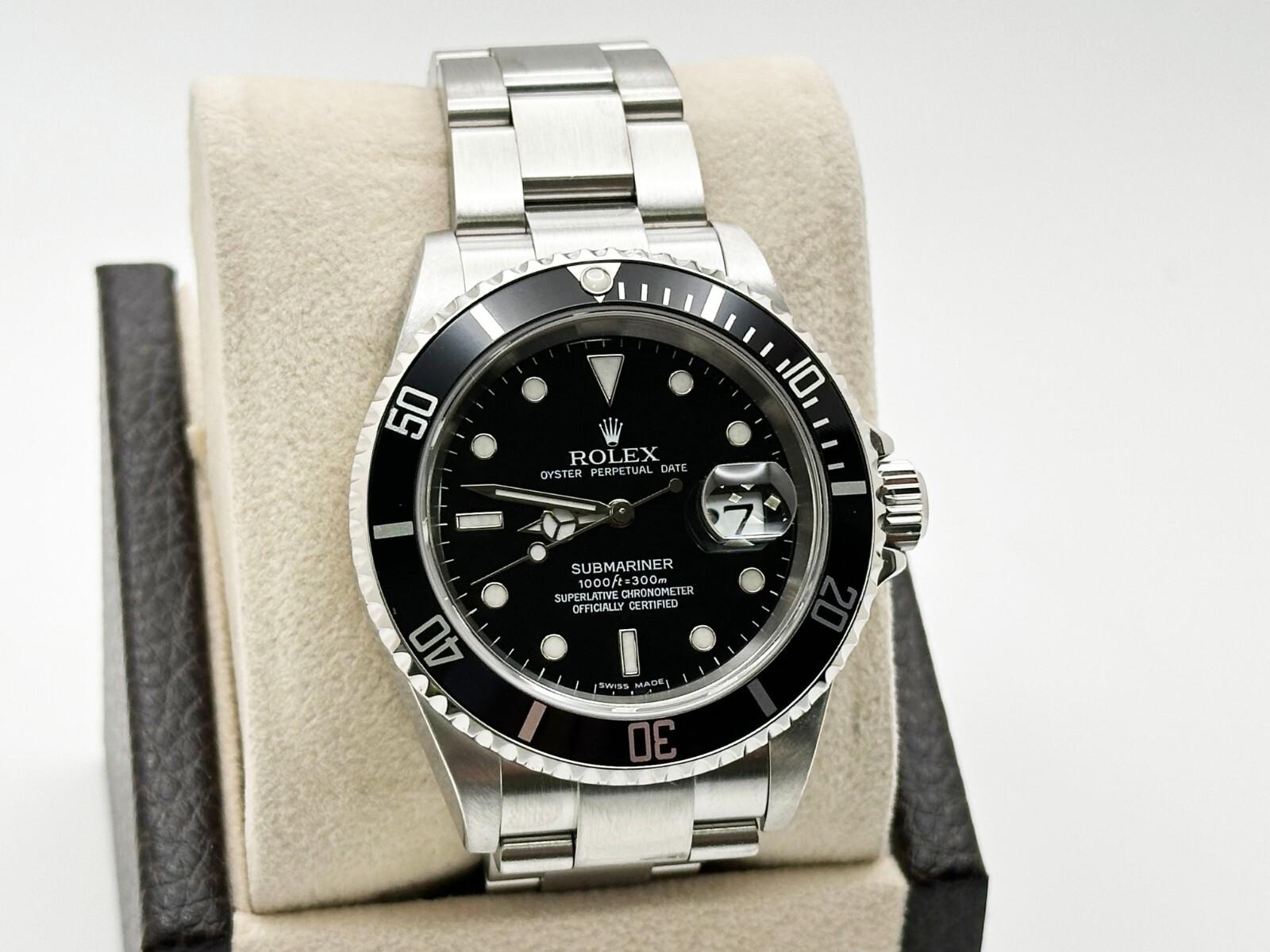 Rolex Submariner Date 16610 Quadrante Nero Acciaio Inox Scatola Carta 40mm 2006 2