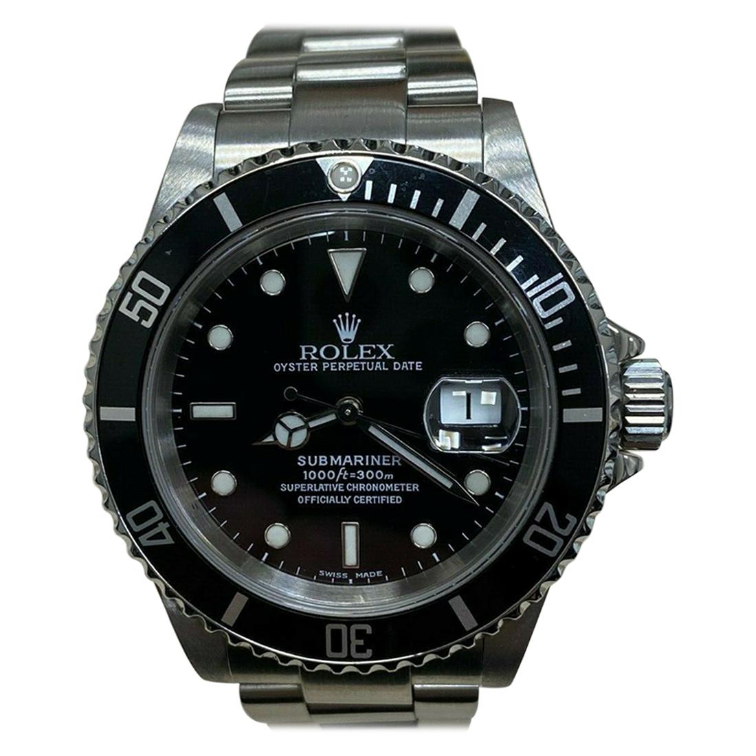Rolex Submariner Date 16610 Black Dial Stainless Steel