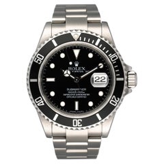 Rolex Submariner Date 16610 Engraved Rehaut Mens Watch Box Papers