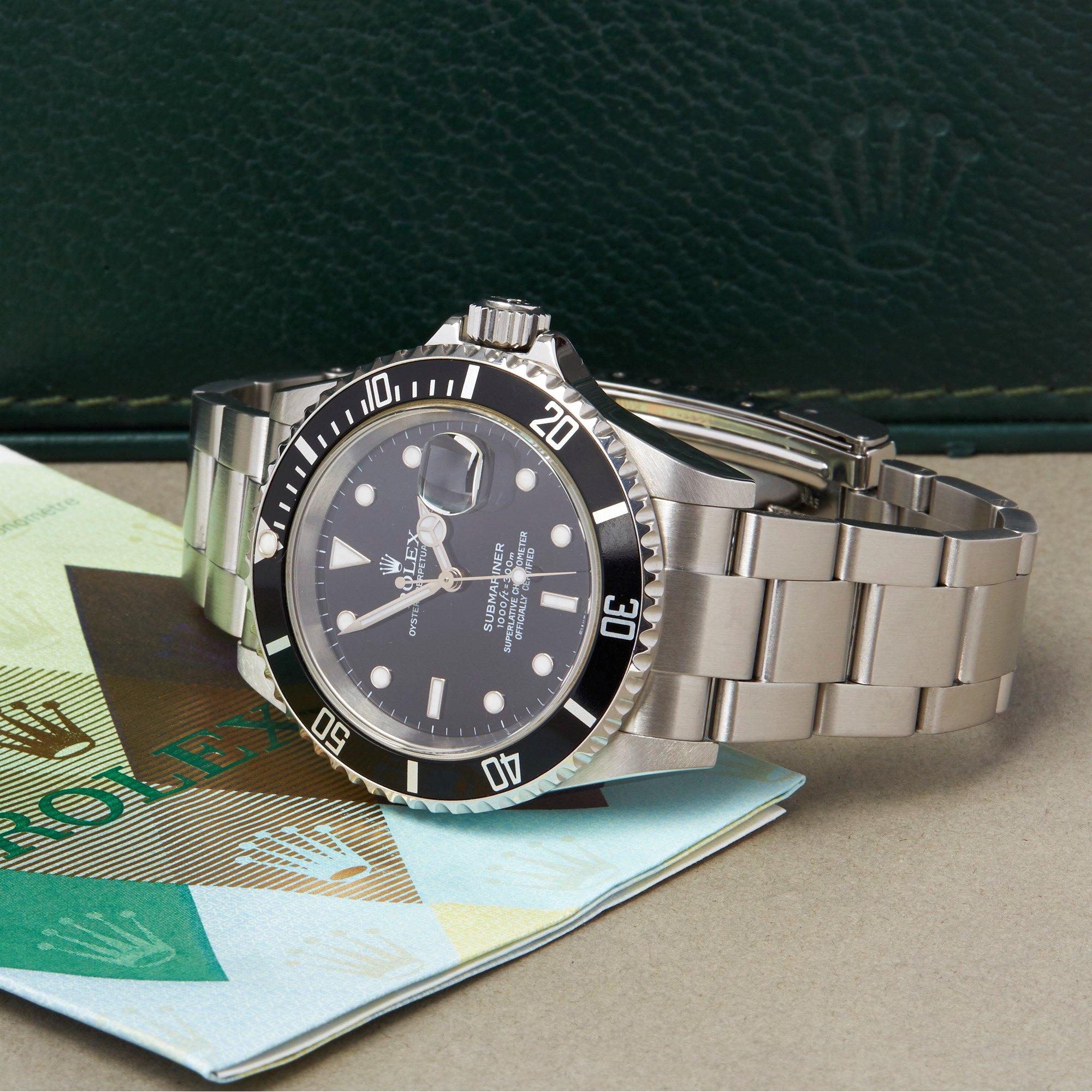 Rolex Submariner Date 16610 Men's Stainless Steel Watch 5