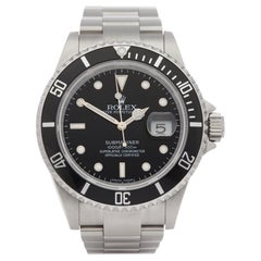 Used Rolex Submariner Date 16610 Men's Stainless Steel Watch