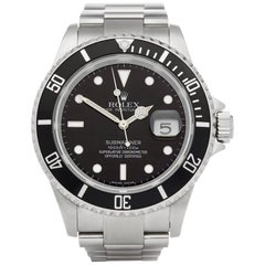 Used Rolex Submariner Date 16610 Men's Stainless Steel Watch